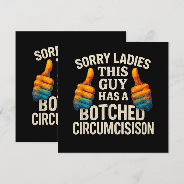 This Guy Botched Funny Cringe Invitation (Front/Back)