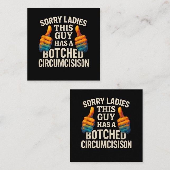 This Guy Botched Funny Cringe Note Card (Front/Back)