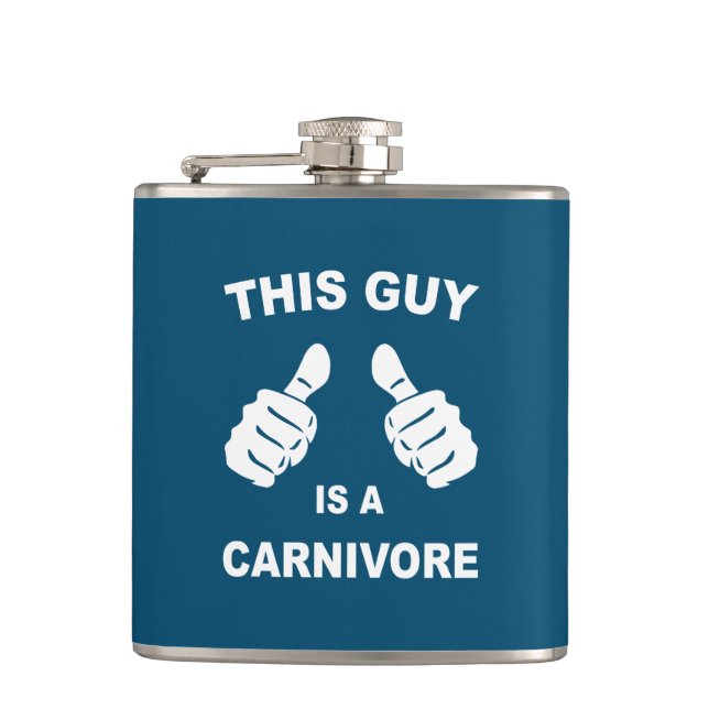 This Guy Is A Carnivore Flask (Front)