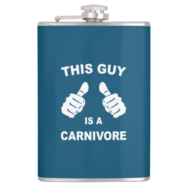 This Guy Is A Carnivore Flask (Front)