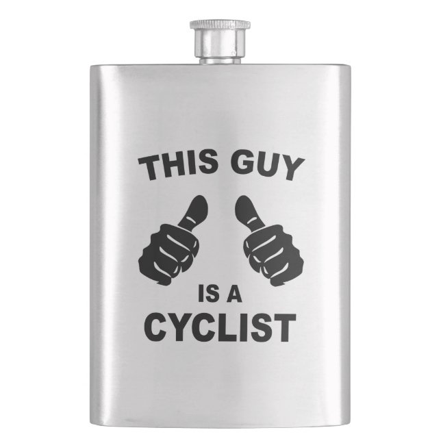 This Guy Is A Cyclist Flask (Front)