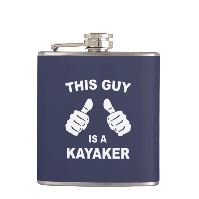 This Guy Is A Kayaker Flask (Front)