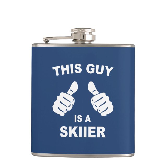 This Guy Is A Skiier Flask (Front)