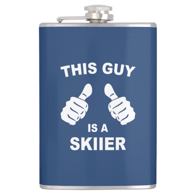 This Guy Is A Skiier Flask (Front)
