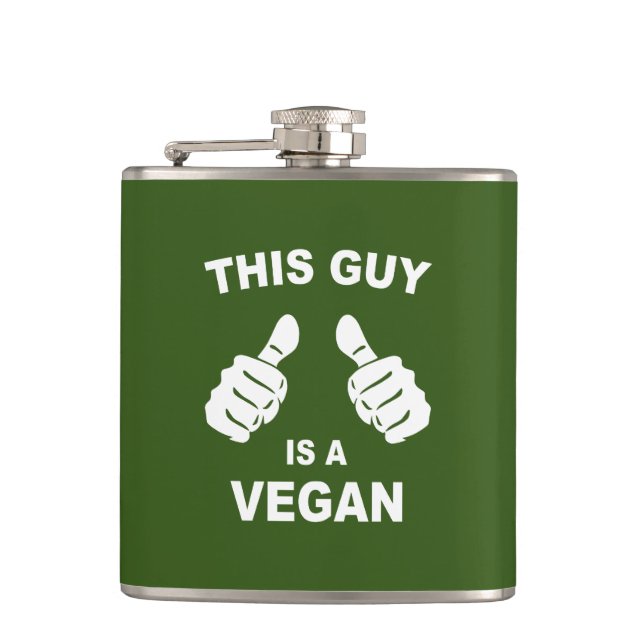 This Guy Is A Vegan Flask (Front)