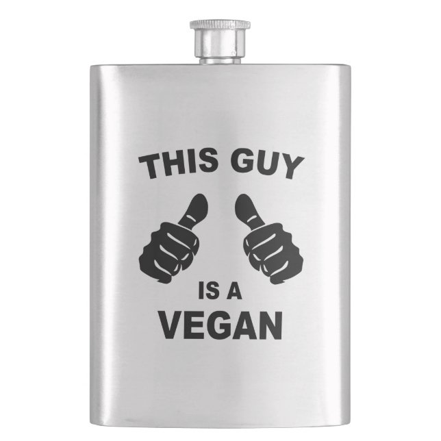 This Guy Is A Vegan Flask (Front)