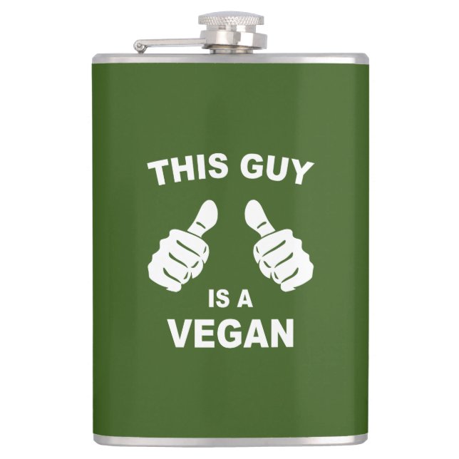 This Guy Is A Vegan Flask (Front)