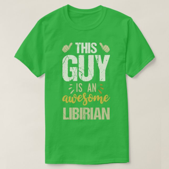 This Guy Is An Awesome Librarian T-Shirt (Design Front)