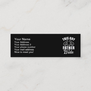 This guy is father of bride funny gift for wedding mini business card