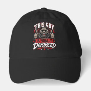 This Guy Is Finally Divorced Funny Wolf Men's Hat