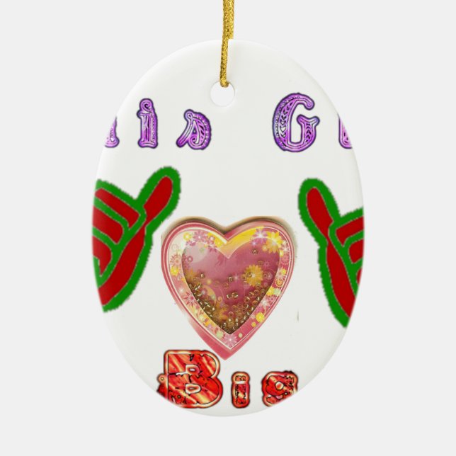 This Guy Loves Big Gift Art Print Ceramic Ornament (Front)