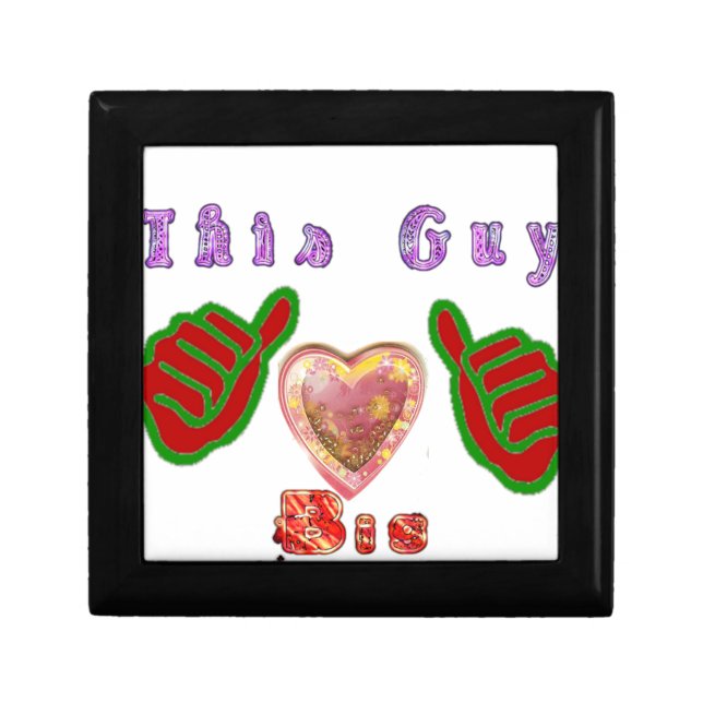 This Guy Loves Big Gift Art Print Jewelry Box (Front)