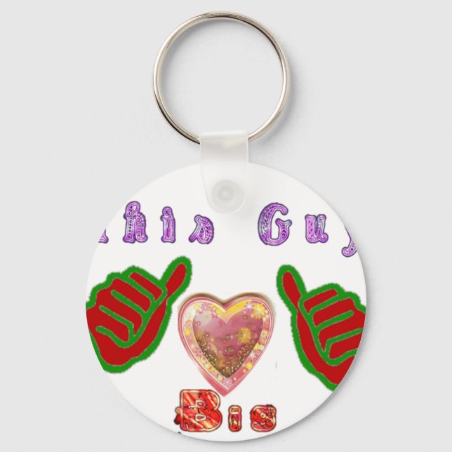 This Guy Loves Big Gift Art Print Keychain (Front)
