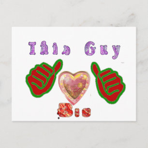 This Guy Loves Big Gift Art Print Postcard