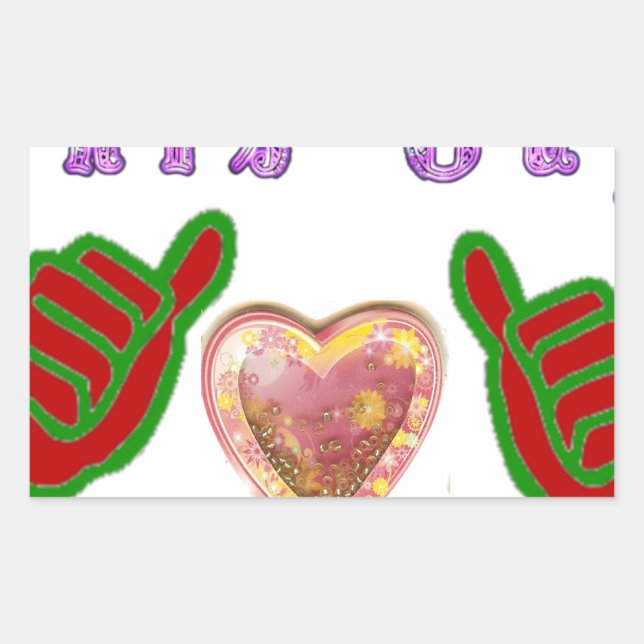 This Guy Loves Big Gift Art Print Rectangular Sticker (Front)