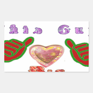 This Guy Loves Big Gift Art Print Rectangular Sticker