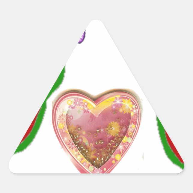 This Guy Loves Big Gift Art Print Triangle Sticker (Front)