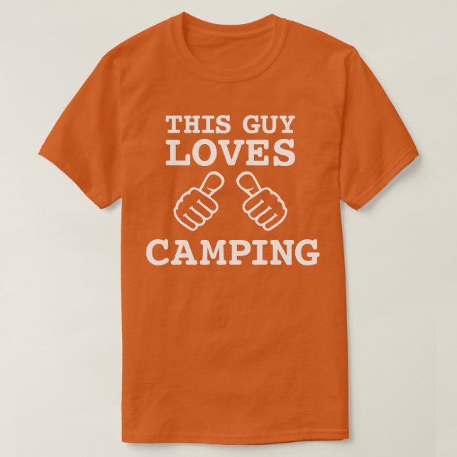 This guy loves camping T-Shirt (Design Front)