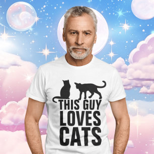 THIS GUY LOVES CATS Men's Cat T-Shirts