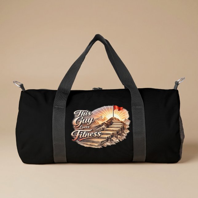This Guy Loves Fitness Duffle Bag (Creator Uploaded)