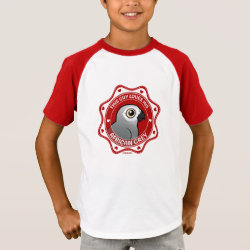 This Guy Loves His African Grey Kids' Short Sleeve Raglan T-Shirt