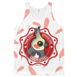 This Guy Loves His Cockatiel All-Over Printed Unisex Tank