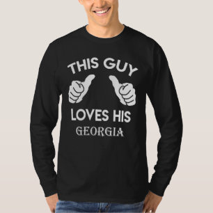 This Guy Loves His Georgia  Valentine Anniversary  T-Shirt