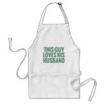 This Guy Loves His Husband Adult Apron at Zazzle