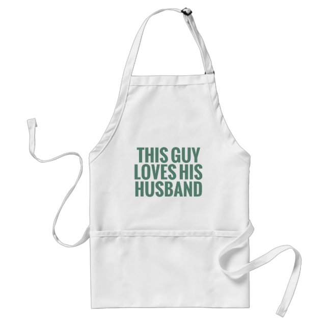 This Guy Loves His Husband Adult Apron (Front)
