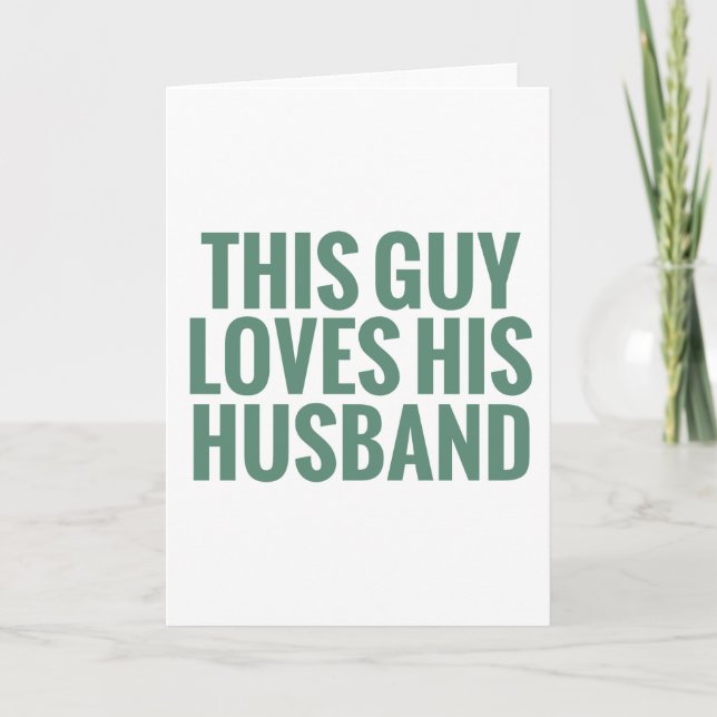 This Guy Loves His Husband Card (Front)