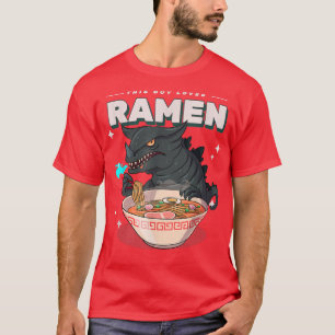 This Guy Loves Ramen - Funny Monster With Noodles T-Shirt