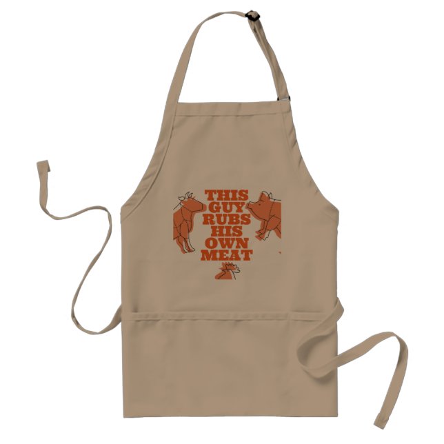 This guy rubs his ow meat design adult apron (Front)