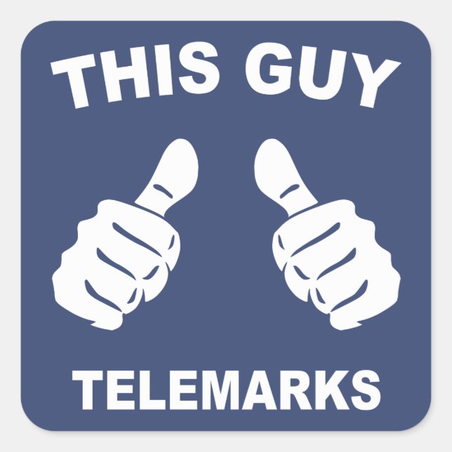 This Guy Telemarks Square Sticker (Front)