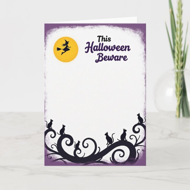 This Halloween Beware Card (Front)