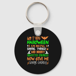 This Halloween Tired Moody Computer Engineer Candy Keychain