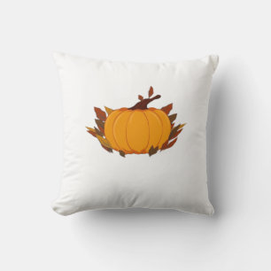 This harvest pumpkin T-shirt is perfect for the fa Throw Pillow