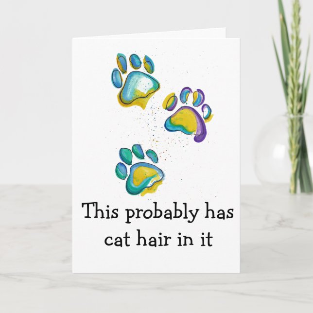 This has cat hair in it card (Front)