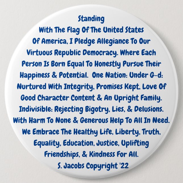 This Has everything A pledge should Have. Button (Front)