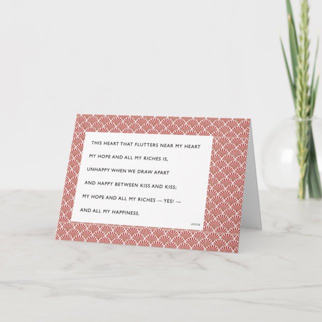 This Heart that Flutters Joyce Valentine Holiday Card (Front)