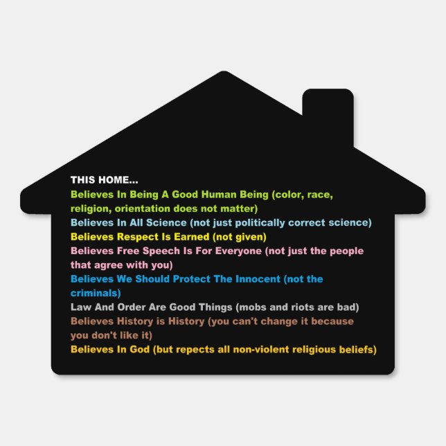 This Home Believes Sign (Front)