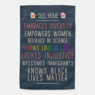 This Home Embraces Diversity Garden Flag