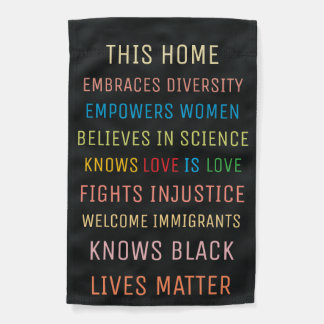 This Home Embraces Diversity Welcome Outdoor Decor Garden Flag