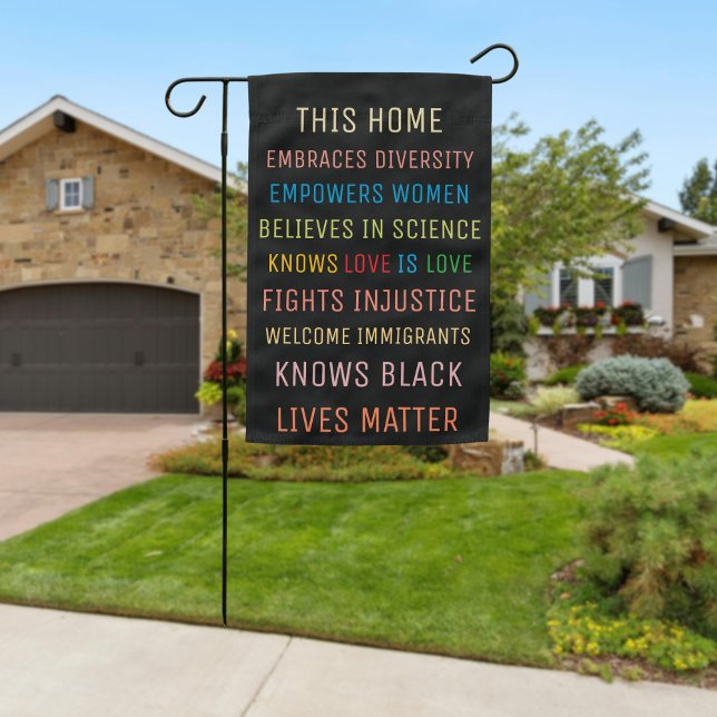 This Home Embraces Diversity Welcome Outdoor Decor Garden Flag (Creator Uploaded)