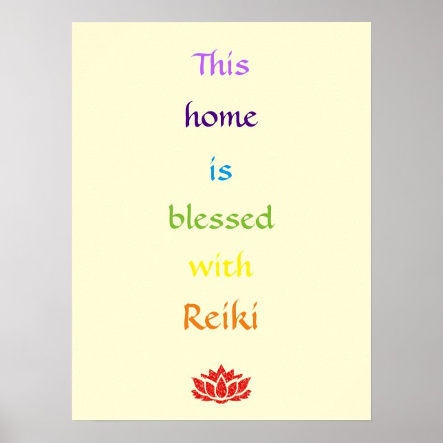 This home is blessed with Reiki Poster (Front)