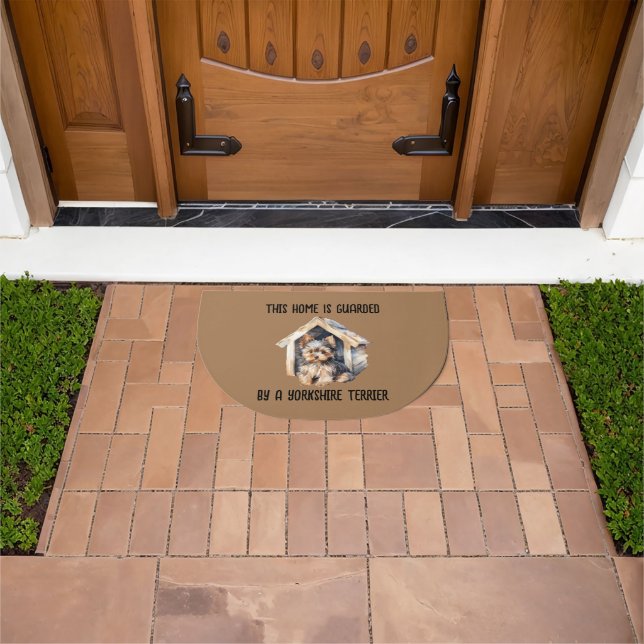 This Home Is Guarded By A Yorkshire Terrier  Doormat (Outdoor)