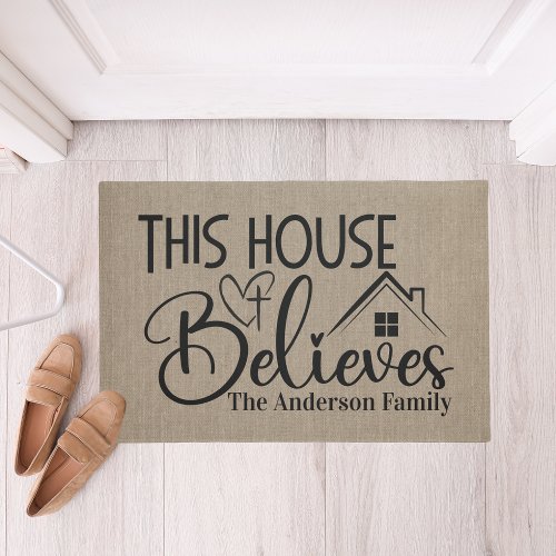 This House Believes Custom Christian Doormat