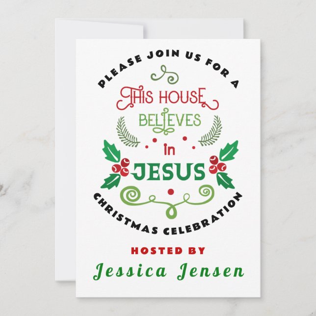 This House Believes in Jesus  Invitation (Front)