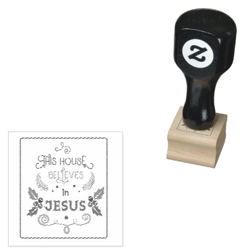 This House Believes in Jesus Rubber Stamp