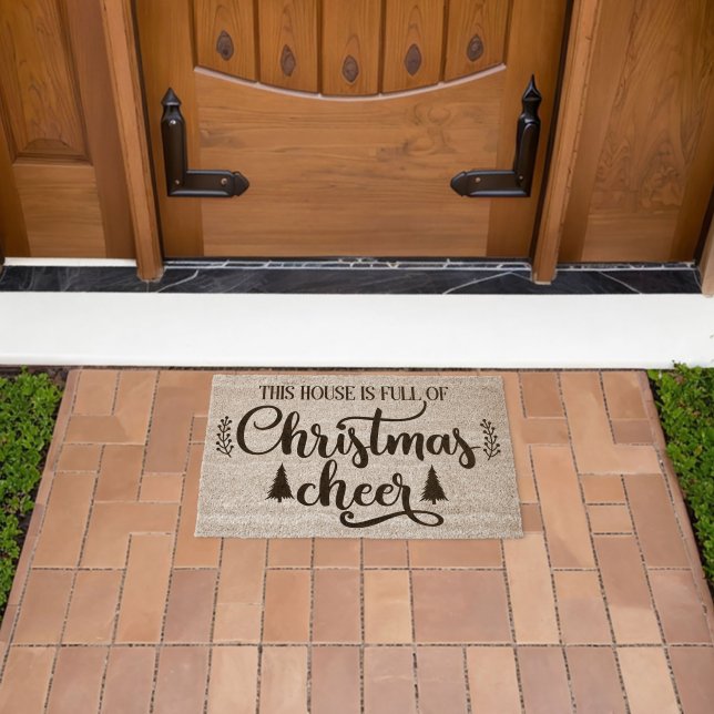 This House Is Full Of Christmas Cheer  Fiber Doormat (Insitu (Outdoor))