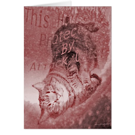 This House Is protected By Attack Cats Card (Front)